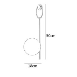 Designer Touch Decorative Modern Globe Wall Sconce Brushed Gold Glass Wall Light