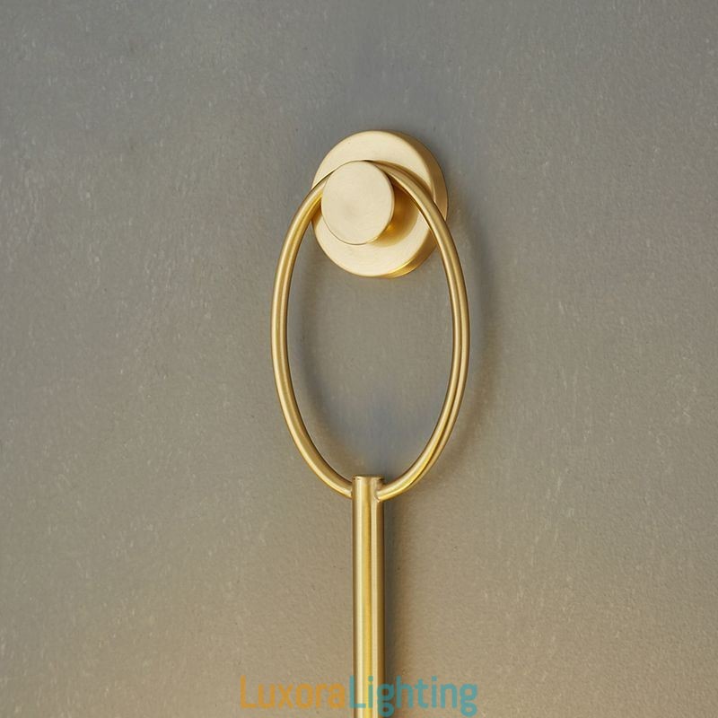 Designer Touch Decorative Modern Globe Wall Sconce Brushed Gold Glass Wall Light