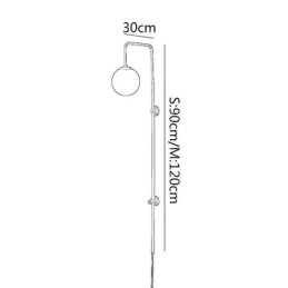 Designer Touch Decorative Modern Globe Wall Sconce Brushed Gold Glass Wall Light