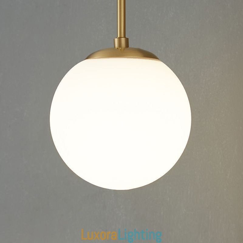 Designer Touch Decorative Modern Globe Wall Sconce Brushed Gold Glass Wall Light