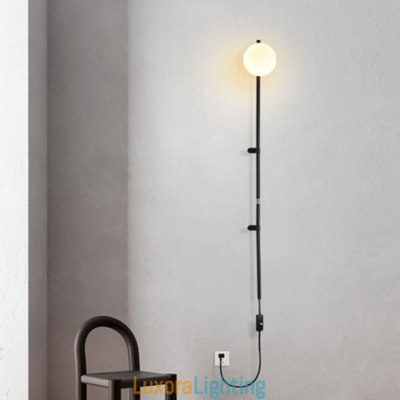 Designer Touch Decorative Globe Wall Sconce Lighting Mid Century Magic Bean Wall Lamp With Plug