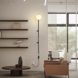 Designer Touch Decorative Globe Wall Sconce Lighting Mid Century Magic Bean Wall Lamp With Plug