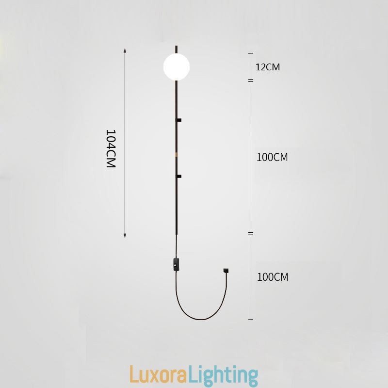 Designer Touch Decorative Globe Wall Sconce Lighting Mid Century Magic Bean Wall Lamp With Plug