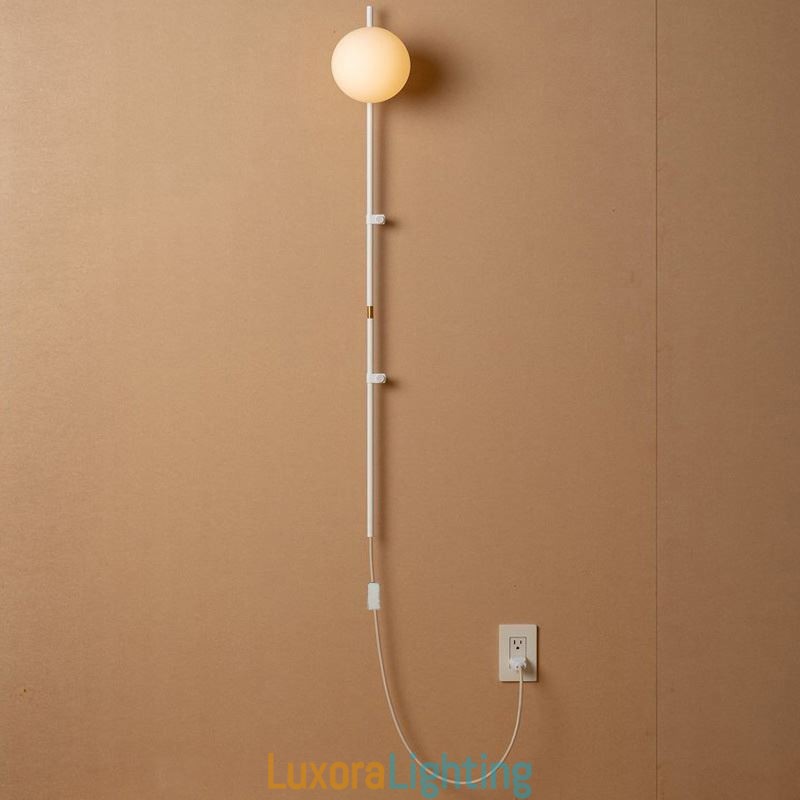 Designer Touch Decorative Globe Wall Sconce Lighting Mid Century Magic Bean Wall Lamp With Plug