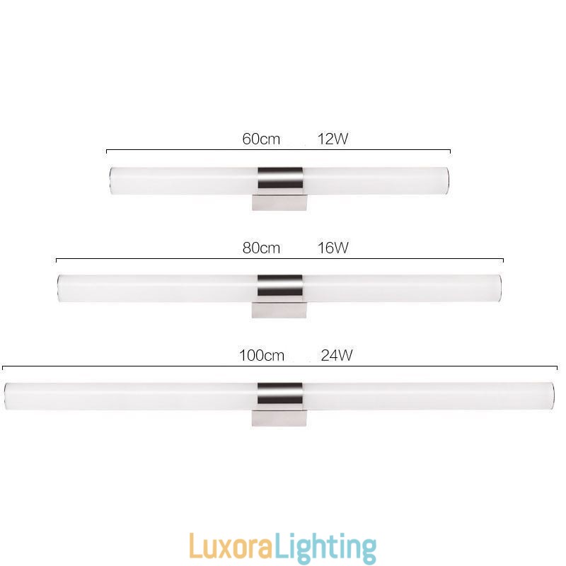 Designer Touch Decorative Mirror Light Stainless Steel Modern Wall Lamp Bathroom Lights Wall Sconce