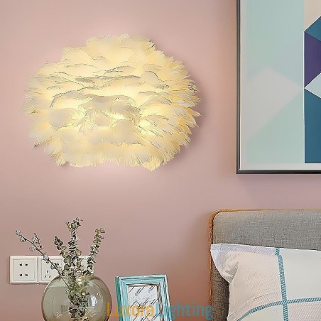 Designer Touch Decorative Creative Feather Wall Lamp Sconce Light