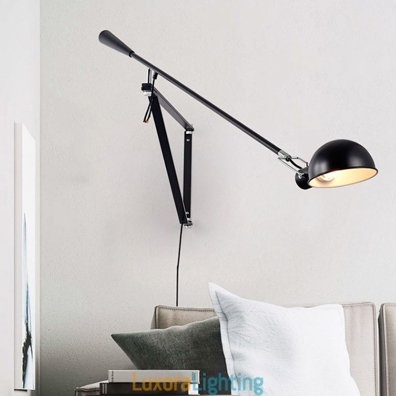 Designer Touch Decorative Single Rocker Arm Wall Light Bedside Reading Sconce Lamp