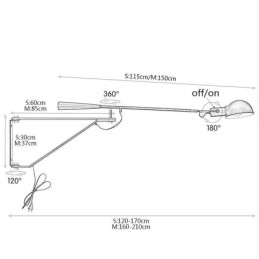 Designer Touch Decorative Single Rocker Arm Wall Light Bedside Reading Sconce Lamp
