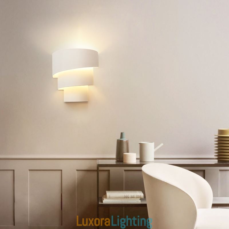Designer Touch Decorative Modern Minimalist Wall Lamp Spiral Cake Sconce Light Bedside