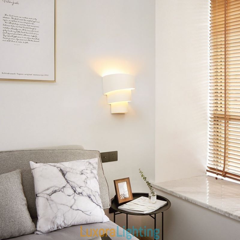 Designer Touch Decorative Modern Minimalist Wall Lamp Spiral Cake Sconce Light Bedside