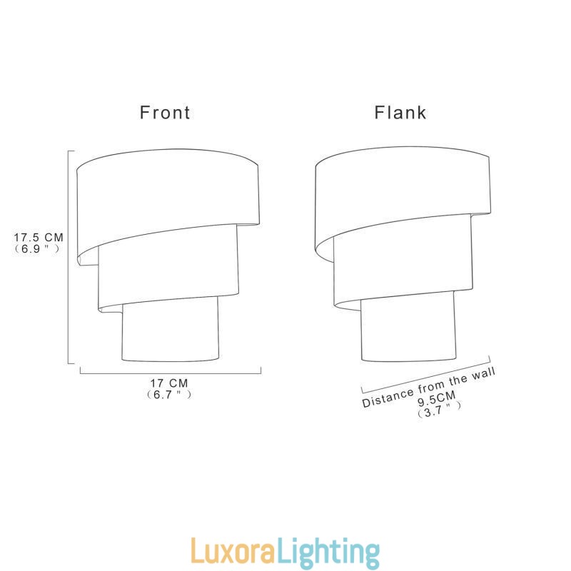 Designer Touch Decorative Modern Minimalist Wall Lamp Spiral Cake Sconce Light Bedside