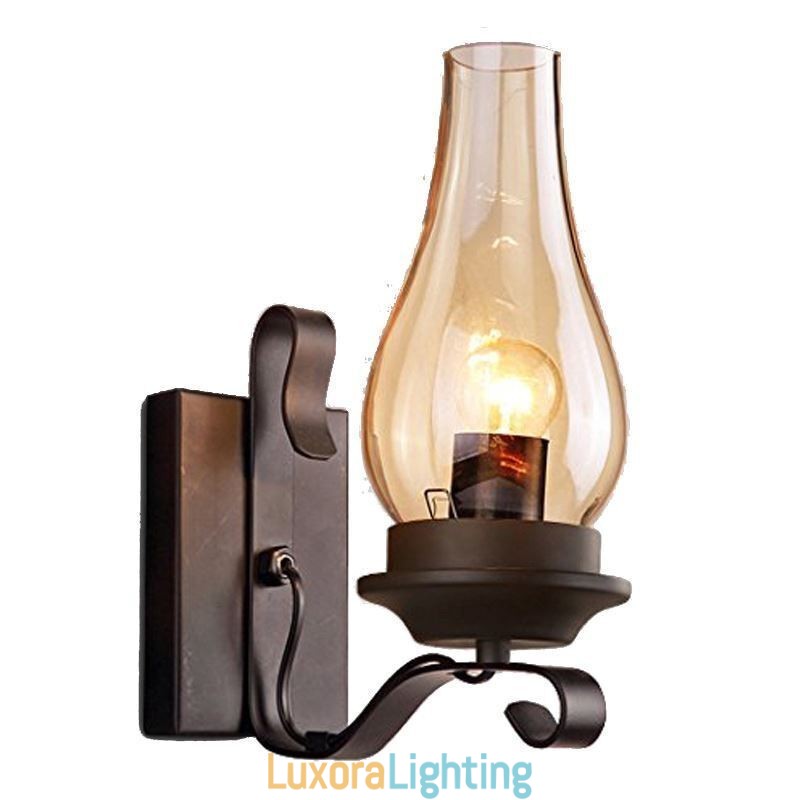 Designer Touch Decorative Vintage Wrought Iron Wall Lamp Single Light Sconce Lighting