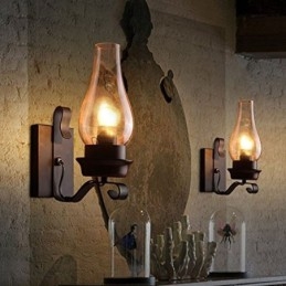 Designer Touch Decorative Vintage Wrought Iron Wall Lamp Single Light Sconce Lighting