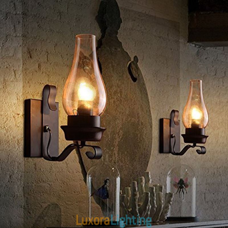 Designer Touch Decorative Vintage Wrought Iron Wall Lamp Single Light Sconce Lighting