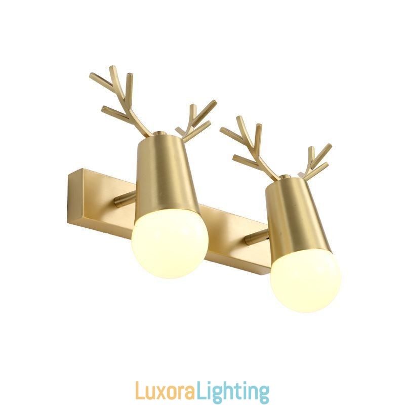 Designer Touch Decorative Nordic Brass Wall Lamp Mirror Front Light