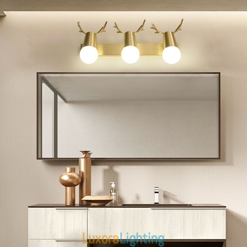 Designer Touch Decorative Nordic Brass Wall Lamp Mirror Front Light