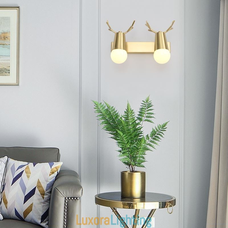 Designer Touch Decorative Nordic Brass Wall Lamp Mirror Front Light