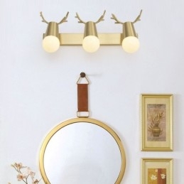 Designer Touch Decorative Nordic Brass Wall Lamp Mirror Front Light