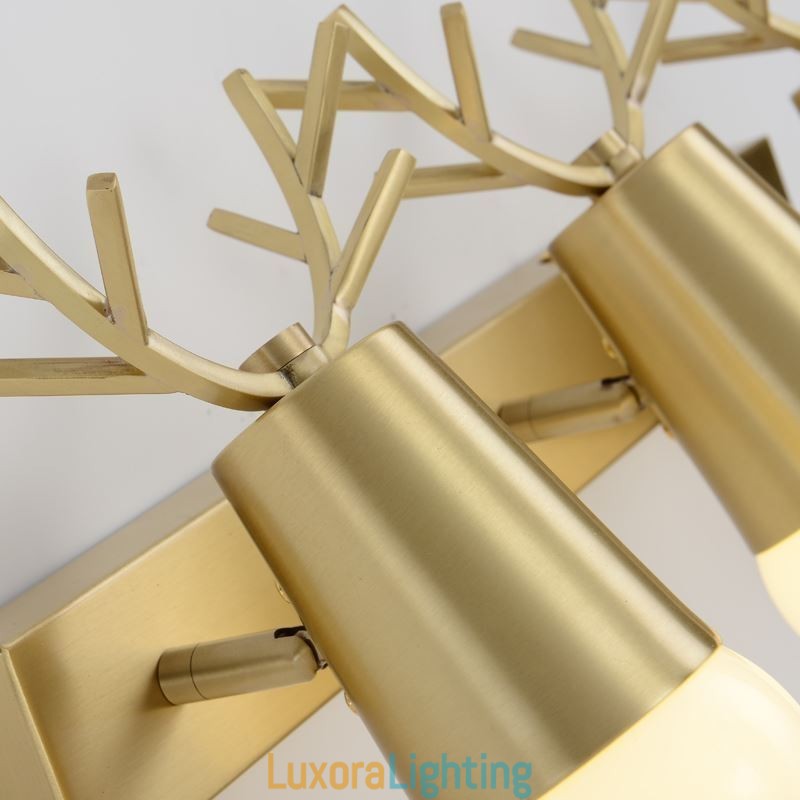 Designer Touch Decorative Nordic Brass Wall Lamp Mirror Front Light