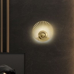 Designer Touch Decorative Nordic Brass Wall Lamp Hollow out Round Shape Sconce Light