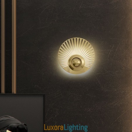 Designer Touch Decorative Nordic Brass Wall Lamp Hollow out Round Shape Sconce Light