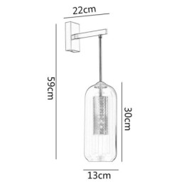 Designer Touch Decorative Nordic Brass Wall Lamp Inner Hollow out Cylinder Glass Lamp Shade