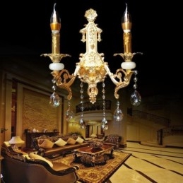 Designer Touch Decorative European Wall Lamp Luxurious Wall Sconce Crystal Drop Lamp Bedside Lighting