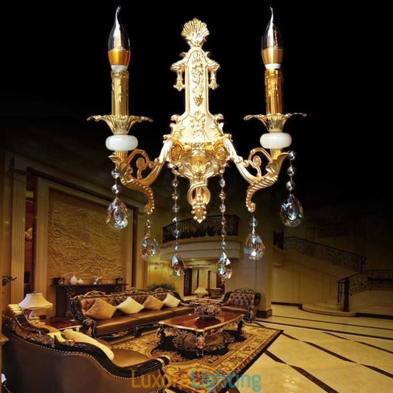 Designer Touch Decorative European Wall Lamp Luxurious Wall Sconce Crystal Drop Lamp Bedside Lighting