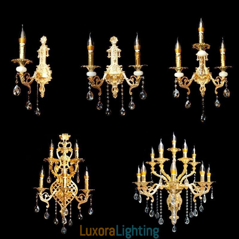 Designer Touch Decorative European Wall Lamp Luxurious Wall Sconce Crystal Drop Lamp Bedside Lighting