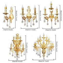 Designer Touch Decorative European Wall Lamp Luxurious Wall Sconce Crystal Drop Lamp Bedside Lighting