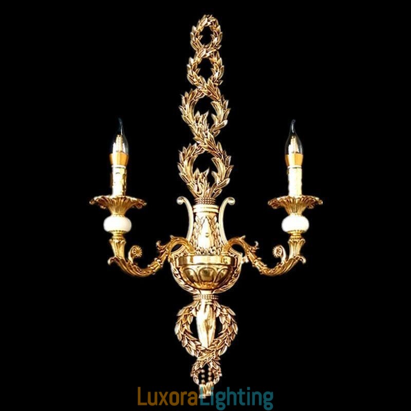 Designer Touch Decorative European Wall Lamp Luxurious Petal Wall Sconce Jade Decoration Lamp Bedside Lighting