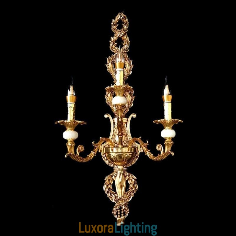 Designer Touch Decorative European Wall Lamp Luxurious Petal Wall Sconce Jade Decoration Lamp Bedside Lighting