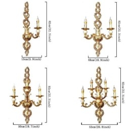 Designer Touch Decorative European Wall Lamp Luxurious Petal Wall Sconce Jade Decoration Lamp Bedside Lighting