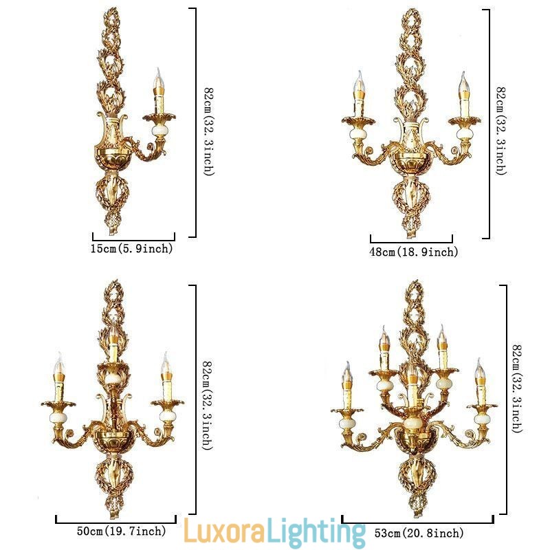 Designer Touch Decorative European Wall Lamp Luxurious Petal Wall Sconce Jade Decoration Lamp Bedside Lighting