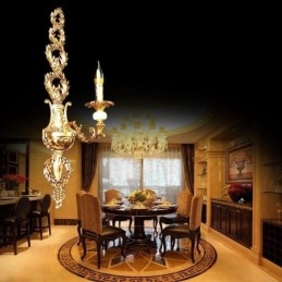 Designer Touch Decorative European Wall Lamp Luxurious Petal Wall Sconce Jade Decoration Lamp Bedside Lighting