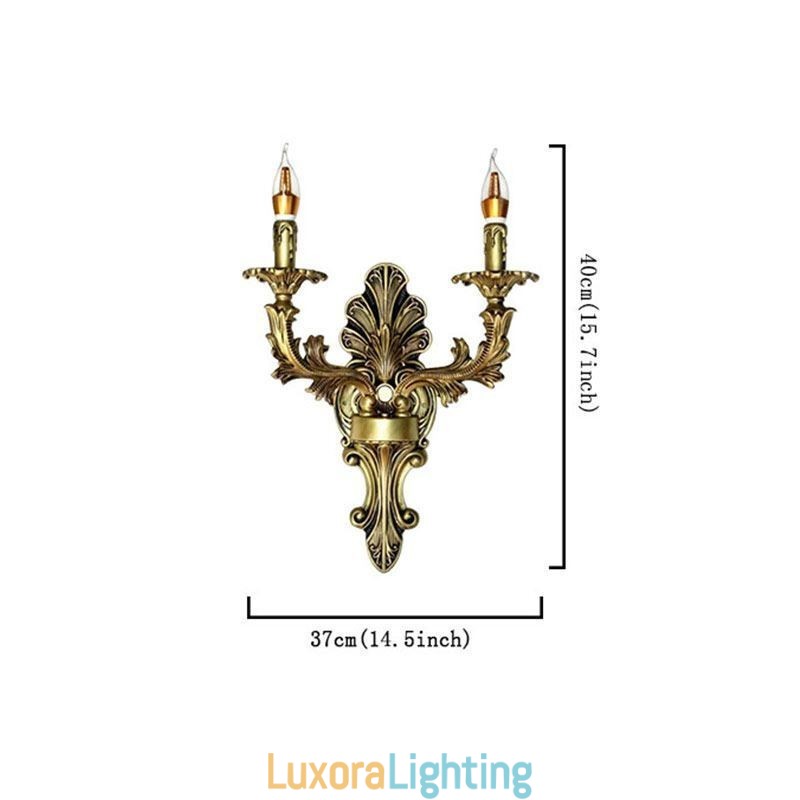 Designer Touch Decorative European Retro Wall Lamp Creative Double Home Lighting Wall Sconce Bedside Lighting