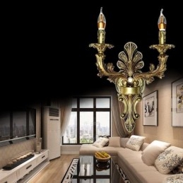 Designer Touch Decorative European Retro Wall Lamp Creative Double Home Lighting Wall Sconce Bedside Lighting