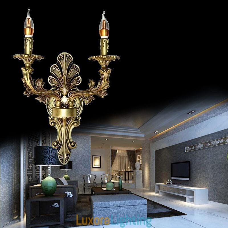 Designer Touch Decorative European Retro Wall Lamp Creative Double Home Lighting Wall Sconce Bedside Lighting