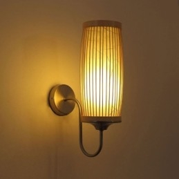 Designer Touch Decorative Waist Drum Design Wall Light Creative Bamboo Wall Sconce Bedside Stairs Rural Lighting