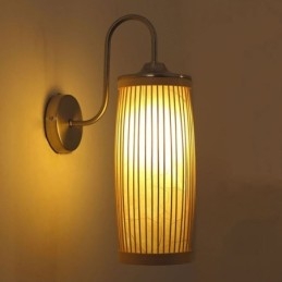 Designer Touch Decorative Waist Drum Design Wall Light Creative Bamboo Wall Sconce Bedside Stairs Rural Lighting