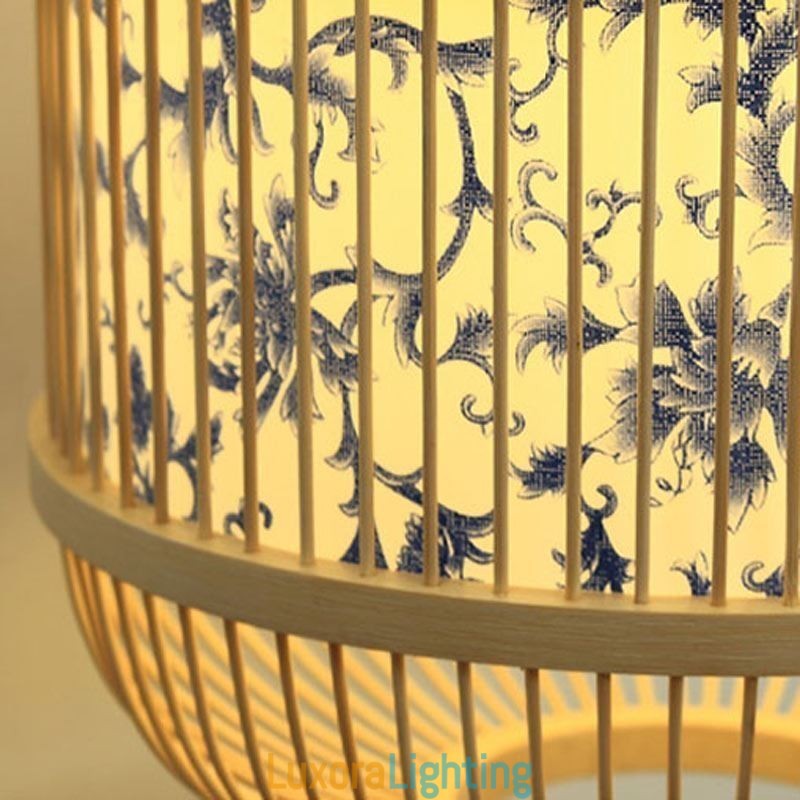 Designer Touch Decorative Cage Design Wall Light Creative Bamboo Hanging Wall Sconce Bedside Light