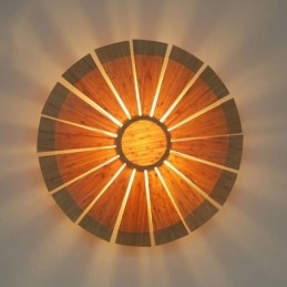 Designer Touch Decorative Round Flower Wall Sconce Unique Bamboo Wall Light Creative Lighting