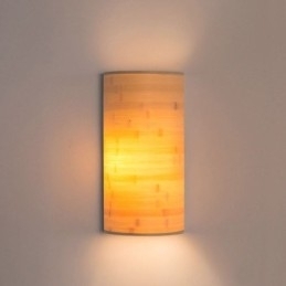 Designer Touch Decorative Japanese Bamboo Wall Light Simple Semicircle Wall Sconce Bedside Lighting