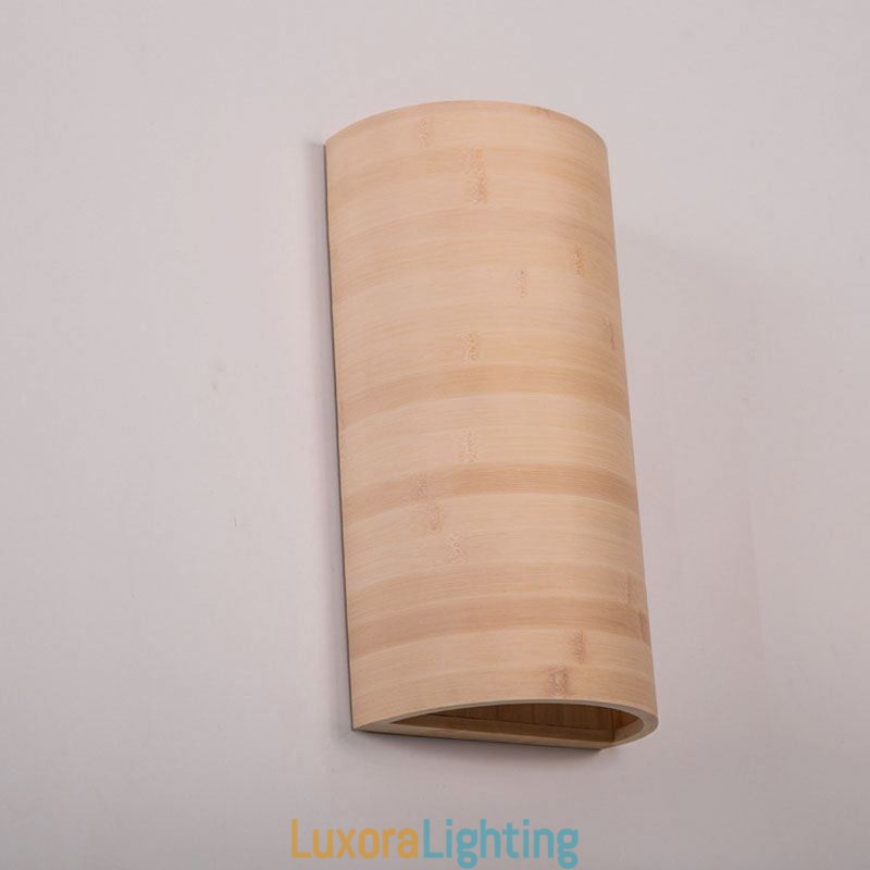 Designer Touch Decorative Japanese Bamboo Wall Light Simple Semicircle Wall Sconce Bedside Lighting