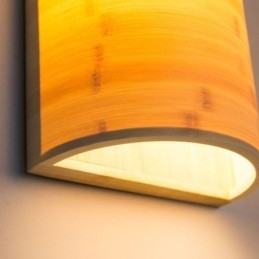 Designer Touch Decorative Japanese Bamboo Wall Light Simple Semicircle Wall Sconce Bedside Lighting