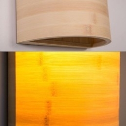 Designer Touch Decorative Japanese Bamboo Wall Light Simple Semicircle Wall Sconce Bedside Lighting