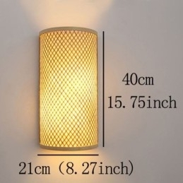 Designer Touch Decorative Semi cylindrical Bamboo Wall Light Creative Bedside Wall Sconce Stairs Rural Lighting