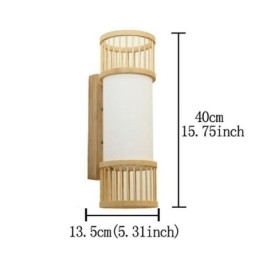 Designer Touch Decorative Vertical Bamboo Wall Light Creative Round Wall Sconce Bedside Stairs Lighting