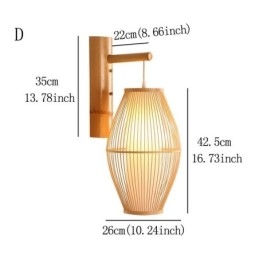 Designer Touch Decorative Woven Bamboo Wall Sconce Retro Chinese Wall Light Lighting