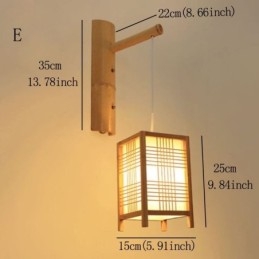 Designer Touch Decorative Woven Bamboo Wall Sconce Retro Chinese Wall Light Lighting